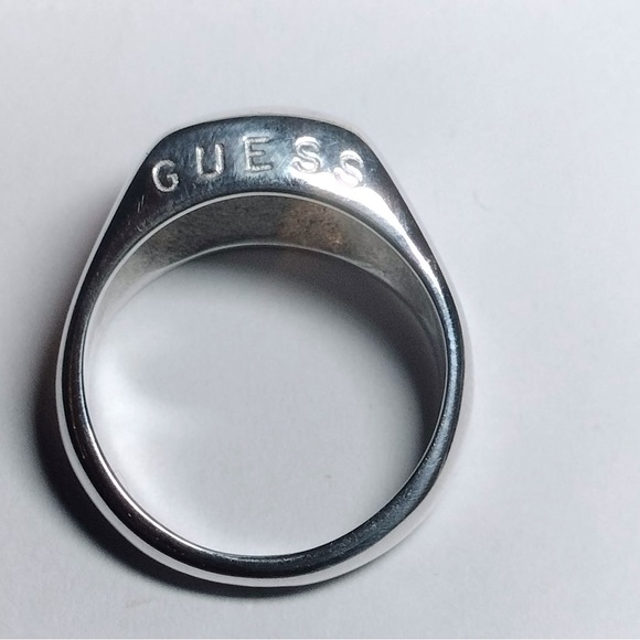 Sterling Silver GUESS Dome Ring Size 6 - Picture 2 of 5